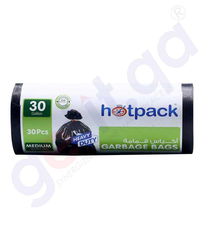 BUY HOTPACK GARBAGE BAGS MEDIUM (65 X 95 CM ) 30 PCS IN QATAR, ONLINE AT GETIT.QA. CASH ON DELIVERY AVAILABLE