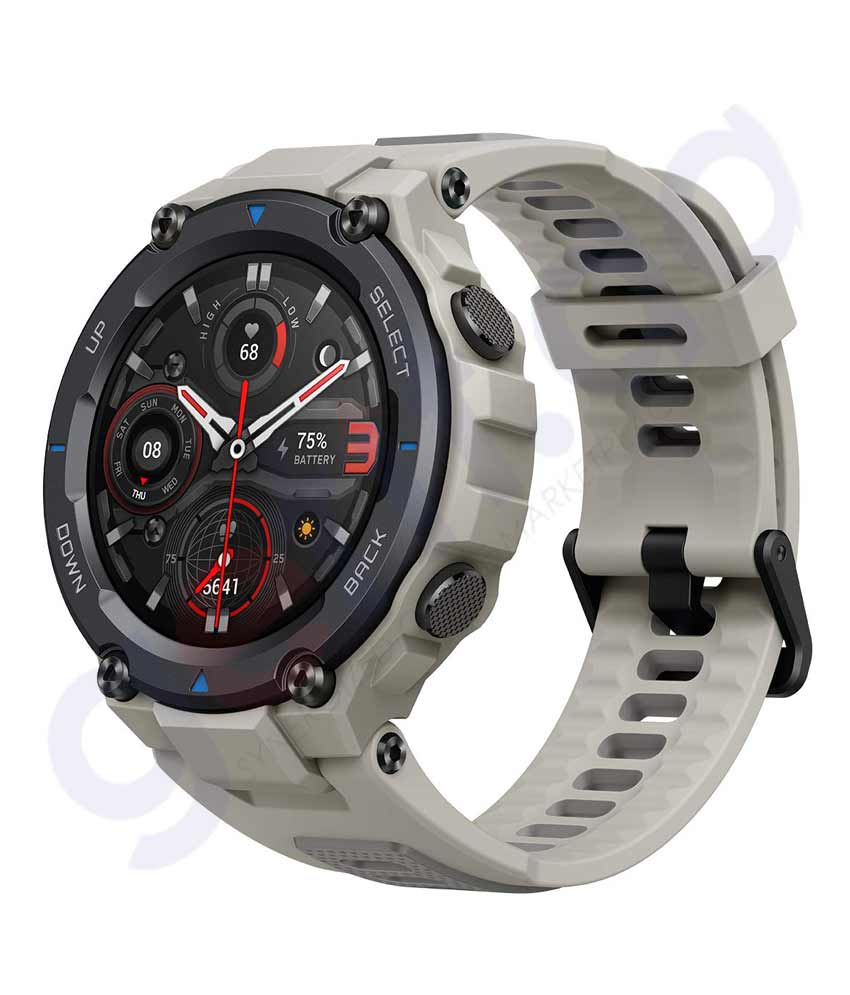 BUY AMAZFIT BRANDED SMART WATCH T-REX PRO GREY IN QATAR | HOME DELIVERY WITH COD ON ALL ORDERS ALL OVER QATAR FROM GETIT.QA