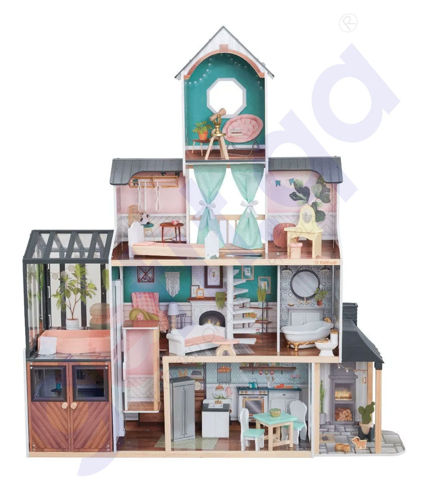 GETIT.QA Buy KIDKRAFT CELESTE MANSION DOLLHOUSE WITH EZ KRAFT