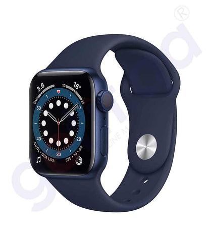 BUY APPLE WATCH SERIES 6 GPS + CELLULAR, 40MM BLUE ALUMINIUM CASE WITH DEEP NAVY SPORT BAND - REGULAR IN QATAR | HOME DELIVERY WITH COD ON ALL ORDERS ALL OVER QATAR FROM GETIT.QA
