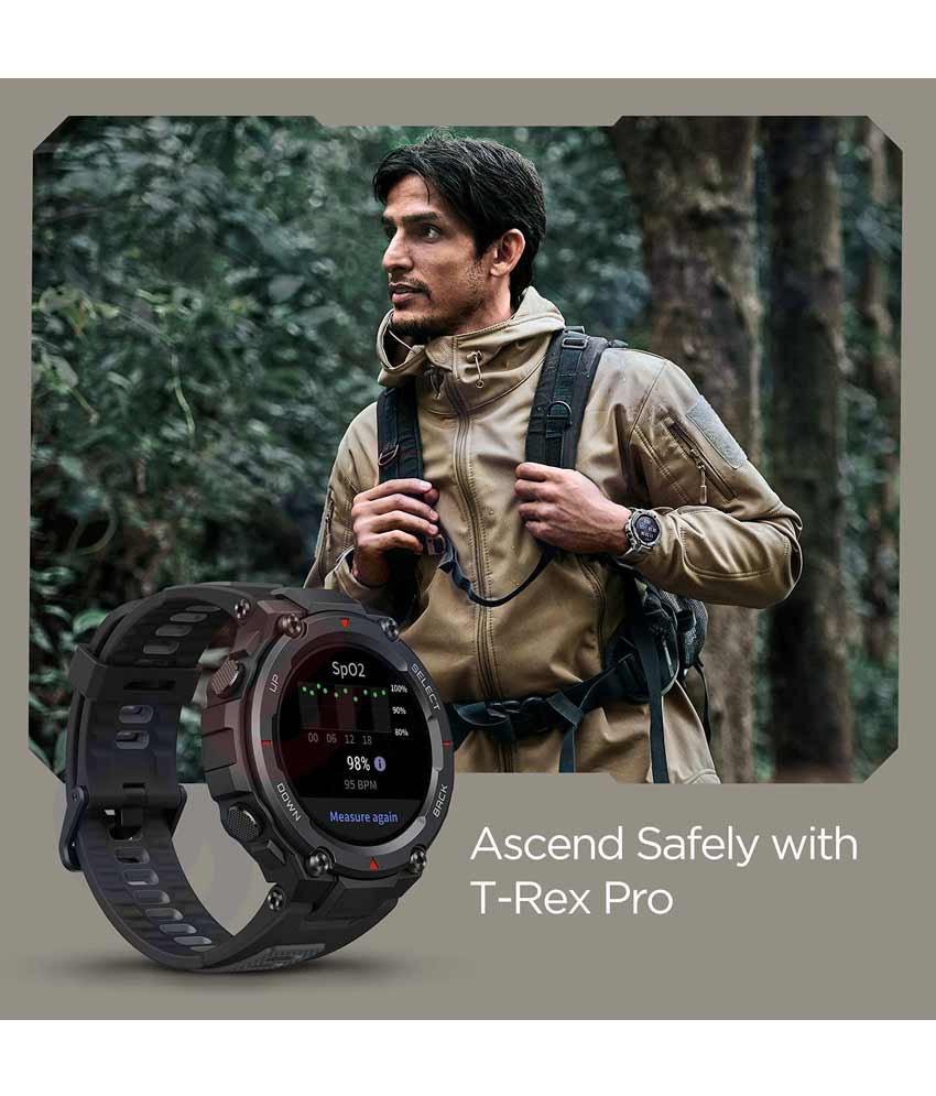 BUY AMAZFIT BRANDED SMART WATCH T-REX PRO GREY IN QATAR | HOME DELIVERY WITH COD ON ALL ORDERS ALL OVER QATAR FROM GETIT.QA