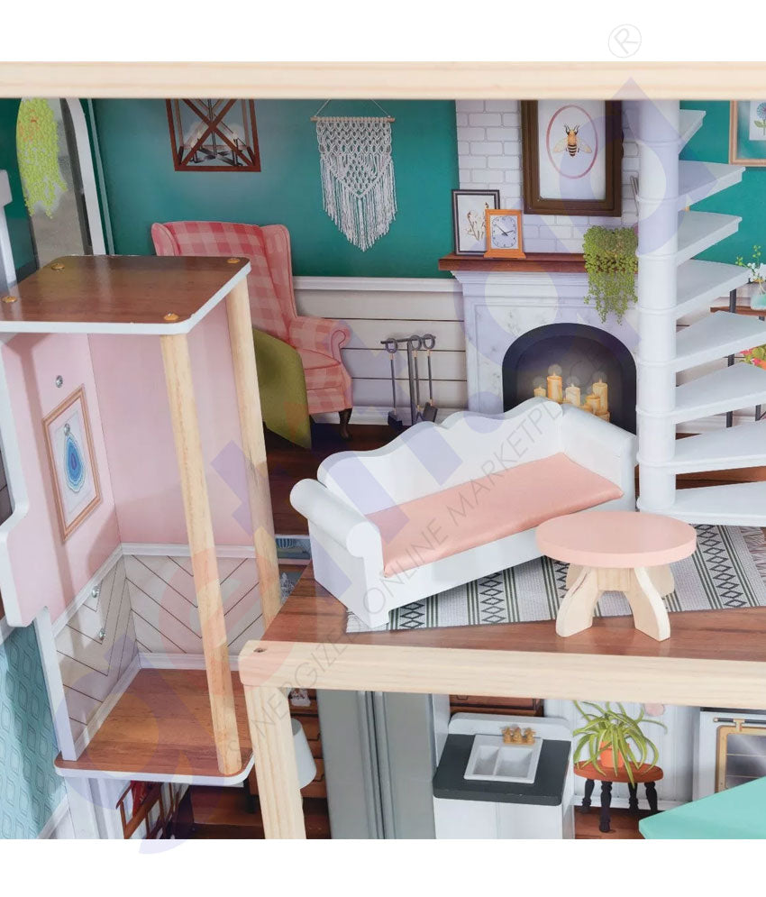 GETIT.QA Buy KIDKRAFT CELESTE MANSION DOLLHOUSE WITH EZ KRAFT