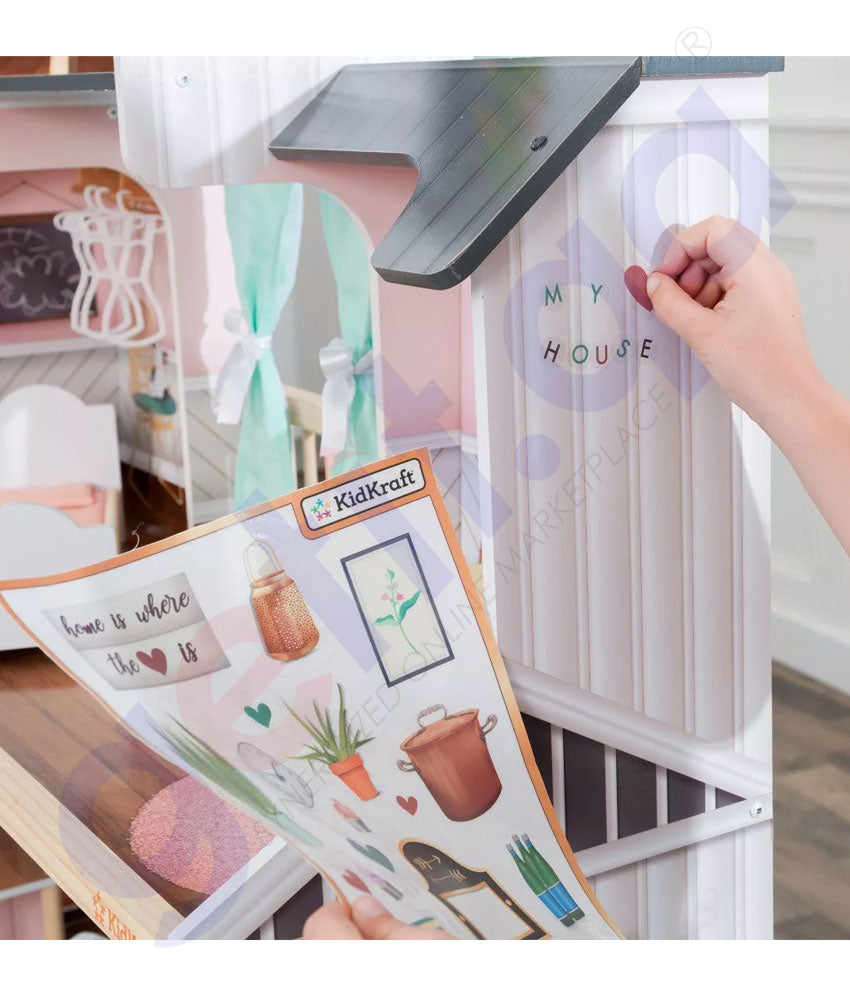 GETIT.QA Buy KIDKRAFT CELESTE MANSION DOLLHOUSE WITH EZ KRAFT