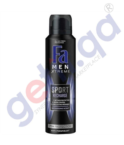 GETIT.QA | Buy Fa Men Extreme Sport Recharge Deo Spray 150ml Doha Qatar
