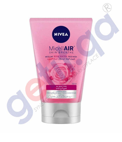 GETIT.QA | Buy Nivea MicellAIR Face Wash Gel Rose 150ml in Doha Qatar