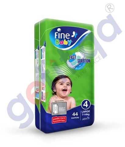 GETIT.QA | Buy Fine Baby Diaper Jumbo Pack Large 44 Diapers Doha Qatar