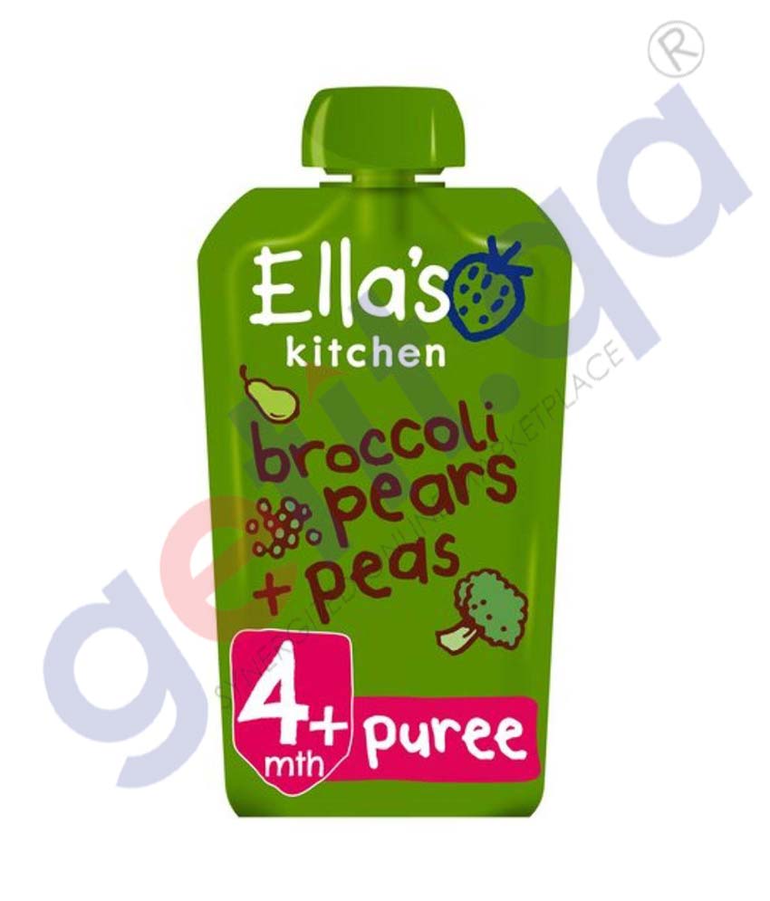 Ellas Kitchen Organic Brocoli Pears + Peas 120g Regular