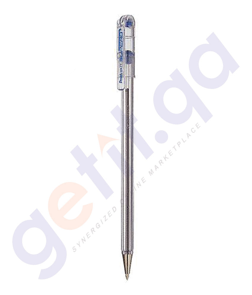 Pentel Superb Ball Pen Fine - 0.7mm Tip - 0.25mm Line - BK77-A - Black -  Pack of 12