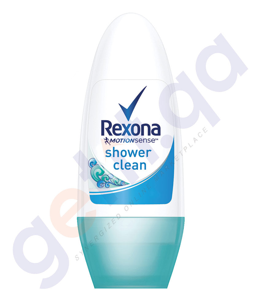 BUY REXONA DEODORANT ROLL ON SHOWER CLEAN (WOMEN) 50ML IN QATAR