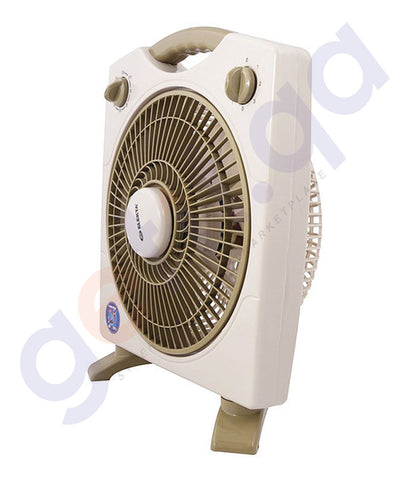 BUY ELEKTA 10" BOX FAN WITH 5 BLADES WITH TROPICAL CLIMATE - EBX-114 IN QATAR | HOME DELIVERY WITH COD ON ALL ORDERS ALL OVER QATAR FROM GETIT.QA