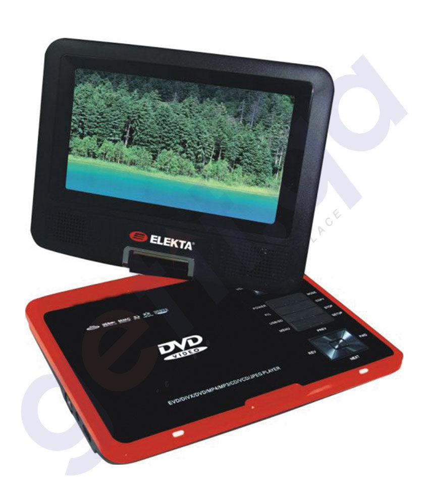 BUY ELEKTA 7" PORTABLE DVD WITH USB/CARD READER/GAME FUNCTION IN DOHA QATAR