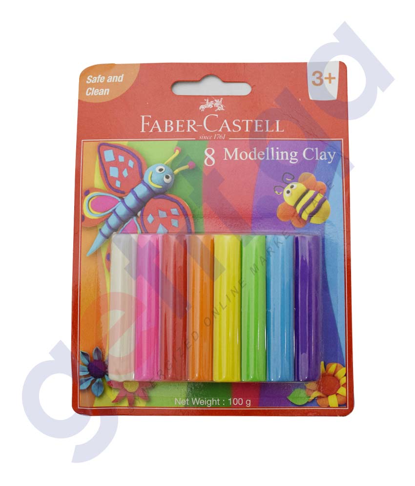 FABER CASTELL 8 MODELLING CLAY - 100GM