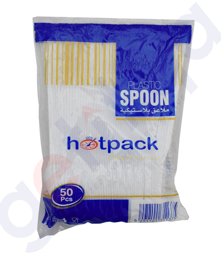 Buy Hotpack Plastic Spoon 50Pcs Price Online in Doha Qatar