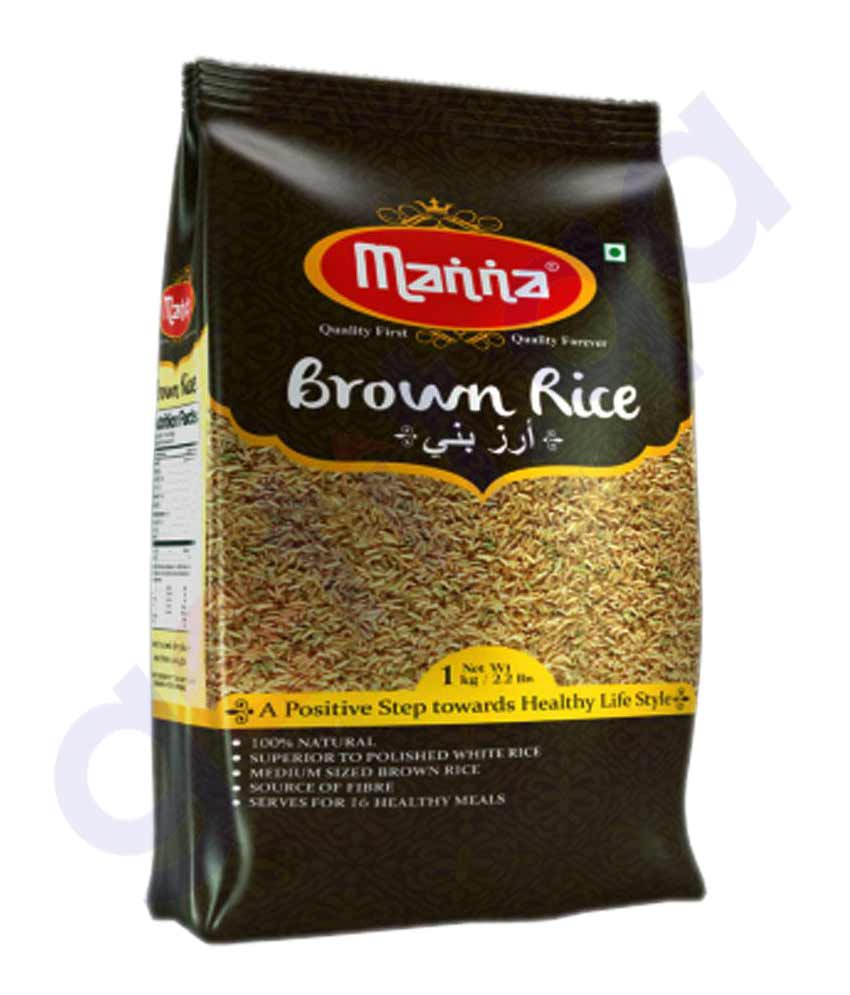 BUY MANNA BROWN RICE 1 KG IN QATAR | HOME DELIVERY WITH COD ON ALL ORDERS ALL OVER QATAR FROM GETIT.QA