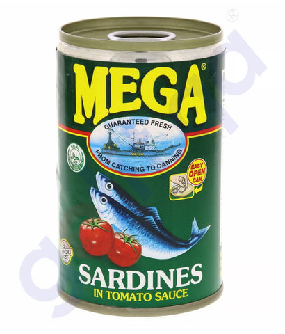 BUY MEGA SARDINES IN TOMATO SAUCE 155G  IN QATAR | HOME DELIVERY WITH COD ON ALL ORDERS ALL OVER QATAR FROM GETIT.QA