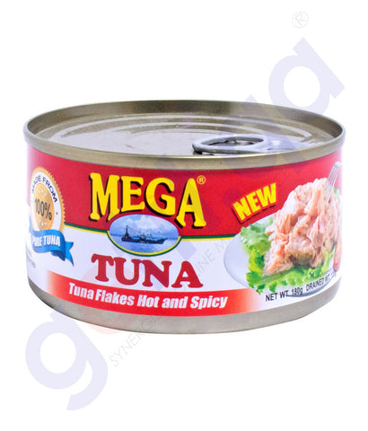 BUY MEGA Tuna Flakes in Hot & Spicy 180 gm IN QATAR | HOME DELIVERY WITH COD ON ALL ORDERS ALL OVER QATAR FROM GETIT.QA