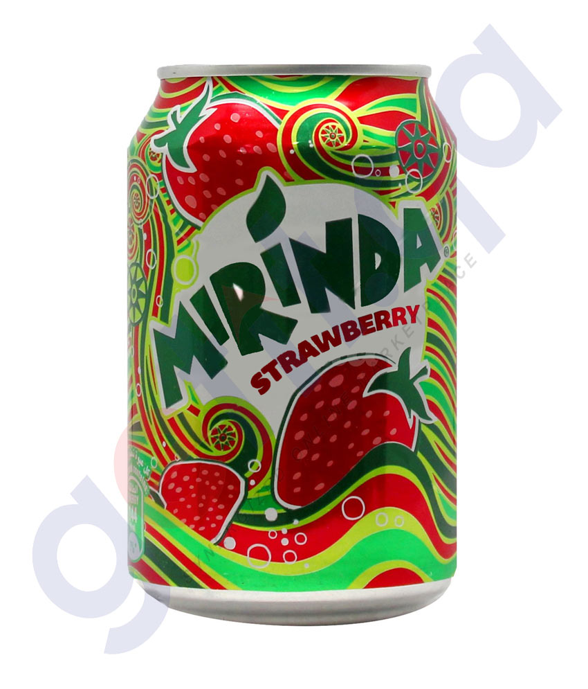 GETIT.QA | Buy Mirinda Strawberry Can 330ml Price Online In Doha Qatar