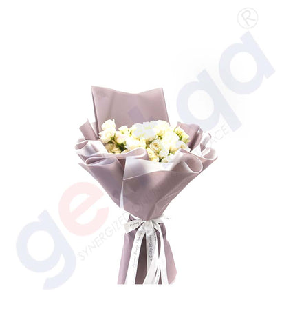Buy J'Adore White Hand Bouquet Price Online in Doha Qatar