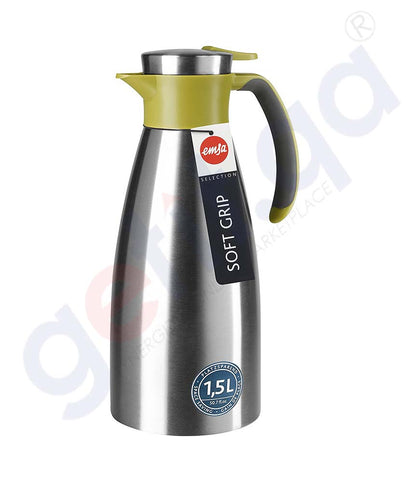 EMSA VACUUM JUG SOFT GRIP 1.5L GREEN 514502