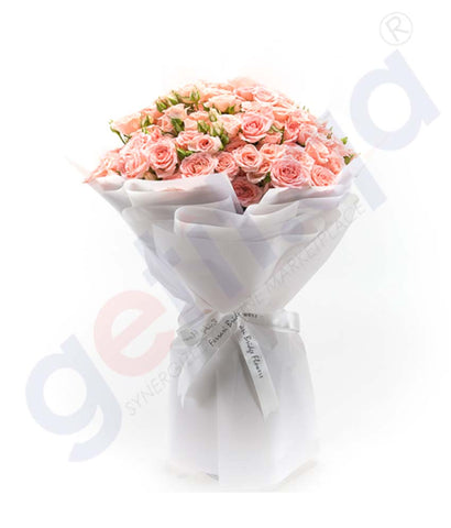 Buy J'Adore Peach Hand Bouquet Price Online in Doha Qatar