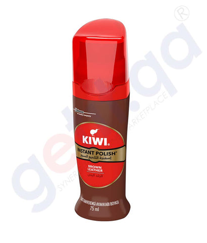 Buy Kiwi Instant Shoe Polish Brown 75ml in Doha Qatar