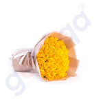Get Roses en Jaune Hand Bouquet Price Online in Doha Qatar