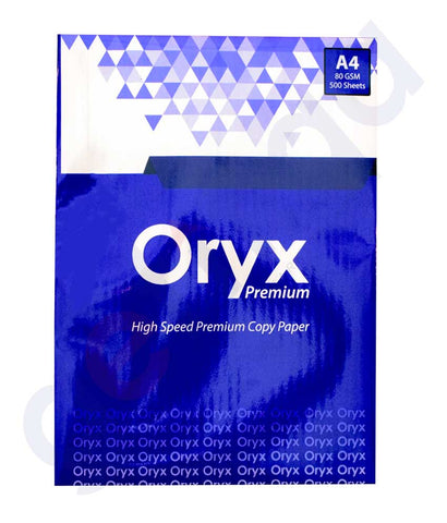 BUY ORYX PREMIUM A4 SIZE PAPER 80 GSM IN QATAR | HOME DELIVERY WITH COD ON ALL ORDERS ALL OVER QATAR FROM GETIT.QA