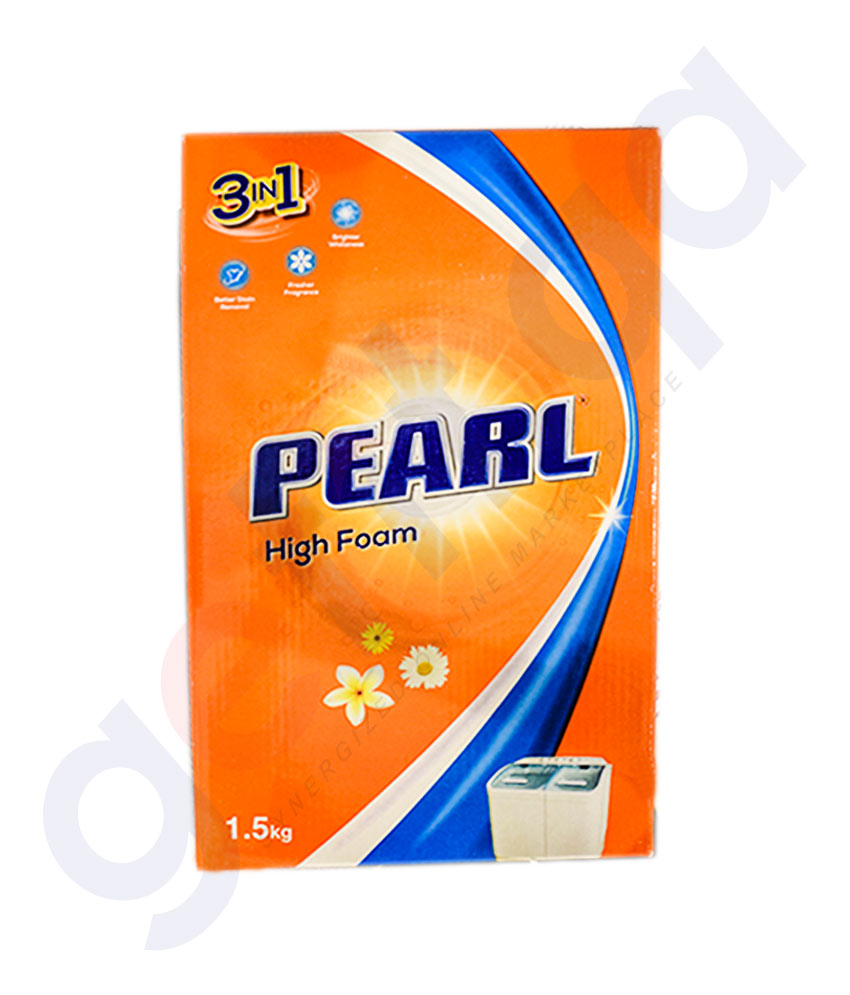 BUY PEARL 1.5KG HIGH FOAM DETERGENT IN QATAR | HOME DELIVERY WITH COD ON ALL ORDERS ALL OVER QATAR FROM GETIT.QA