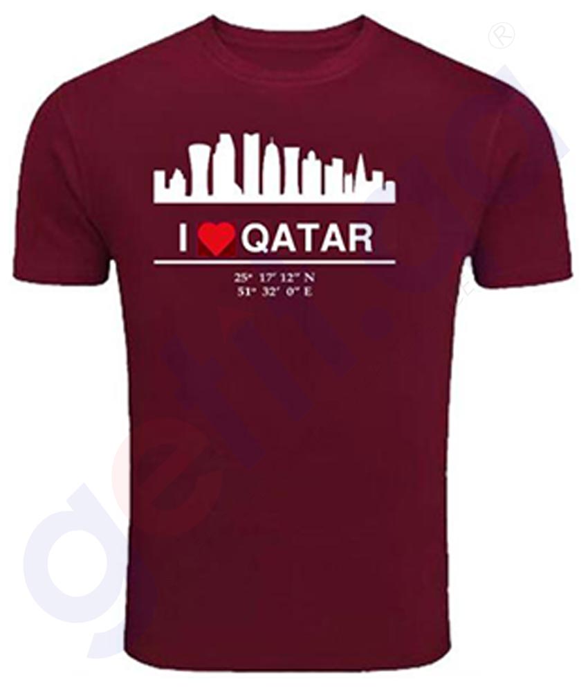 Buy Qatar National Day T-Shirt - I LOVE QATAR in Doha Qatar