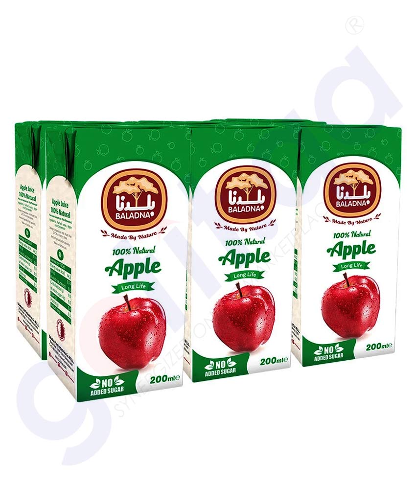 Buy Baladna Apple Juice LL 200mlx6 Online Doha Qatar