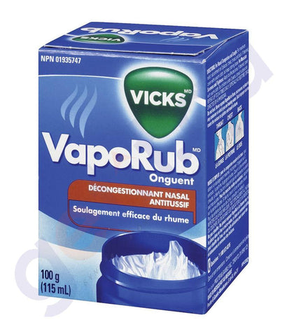BUY VICKS VAPORUB BALM 100GM IN QATAR | HOME DELIVERY WITH COD ON ALL ORDERS ALL OVER QATAR FROM GETIT.QA
