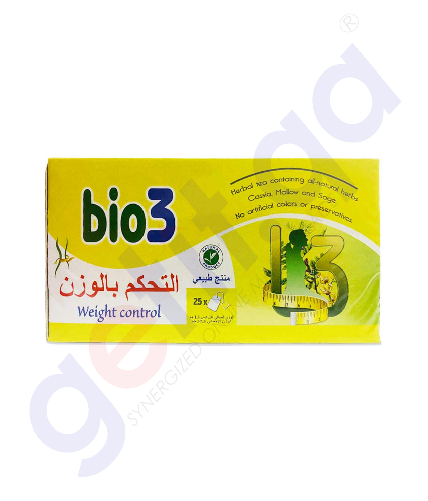 Buy BIO 3 WEIGHT CONTROL TEA 25 PIECES Doha Qatar
