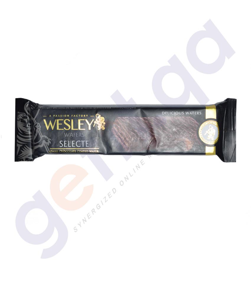 BISCUIT - WESLEY DARK CHOCOLATE COATED WAFER WITH COCOA - 35GM