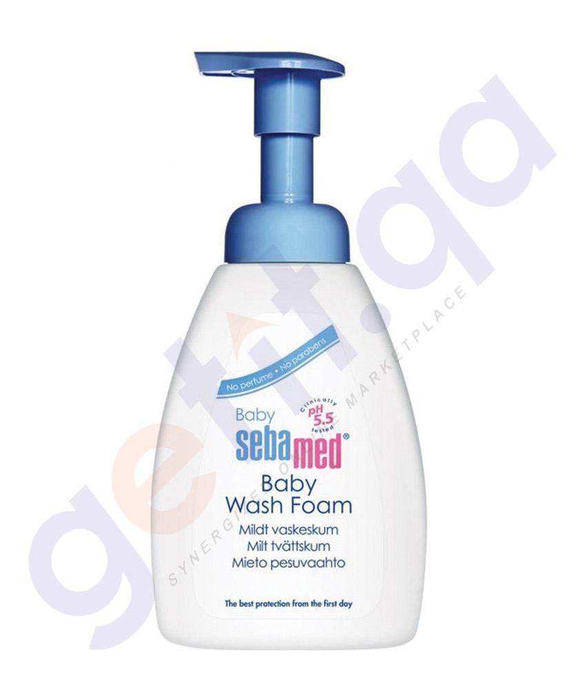 BUY SEBAMED BABY FACE AND BODY WASH FOAM 400ML IN QATAR | HOME DELIVERY WITH COD ON ALL ORDERS ALL OVER QATAR FROM GETIT.QA