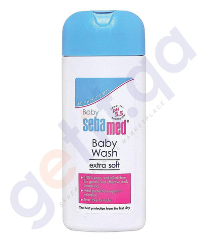 BUY SEBAMED BABY WASH EXTRA SOFT 200ML IN QATAR | HOME DELIVERY WITH COD ON ALL ORDERS ALL OVER QATAR FROM GETIT.QA