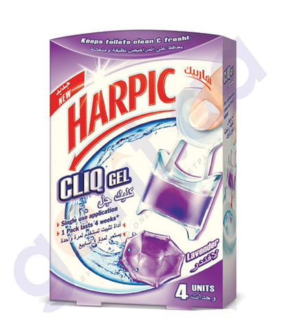 CARPET CLEANER - HARPIC 4PCS TOILET CLEANER CLIQ GEL LAVENDER
