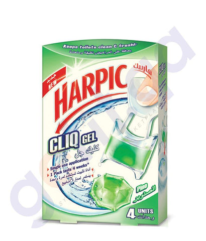 CARPET CLEANER - HARPIC 4PCS TOILET CLEANER IN THE BOWL CLIQ GEL PINE