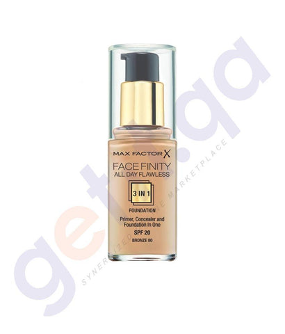 COSMETICS - MAX FACTOR FACEFINITY ALL DAY FLAWLESS 3 IN 1 FOUNDATION