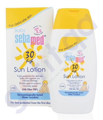 BUY SEBAMED BABY SUN LOTION F-50 200ML IN QATAR | HOME DELIVERY WITH COD ON ALL ORDERS ALL OVER QATAR FROM GETIT.QA