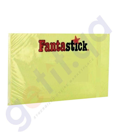 DESK ACCESORIES - FANTASTICK STICK NOTES 1.5X2"  YELLOW - FK-N152