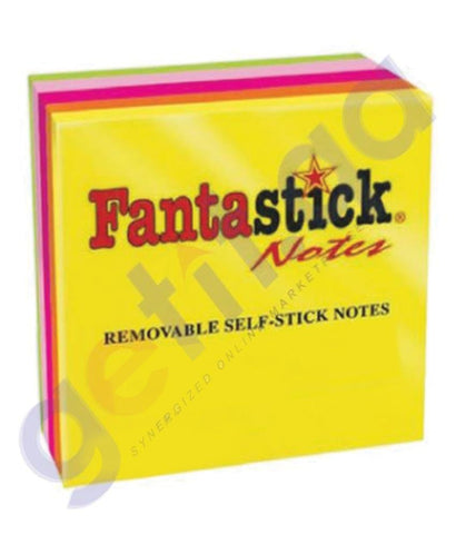 DESK ACCESORIES - FANTASTICK STICK NOTES 2X2" 4COLOR. FLOUER. - FK-N202-04F PACK OF 12