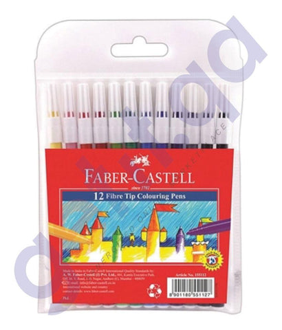 Drawing And Modelling Items - FELT TIPPEDPENS 12 COLOR BY FABER CASTELL