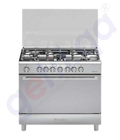 BUY BOMPANI 5 GAS BURNER 90X60CM COOKER, HEAVY DUTY,FULL SAFETY, SELF CLEAN,  ELECTRIC OVEN MADE IN ITALY BO683DA/L IN QATAR | HOME DELIVERY WITH COD ON ALL ORDERS ALL OVER QATAR FROM GETIT.QA