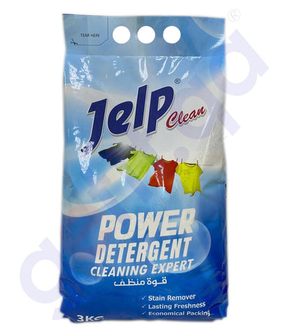 BUY JELP CLEAN POWER DETERGENT WASHING POWDER - 3KG IN QATAR | HOME DELIVERY WITH COD ON ALL ORDERS ALL OVER QATAR FROM GETIT.QA