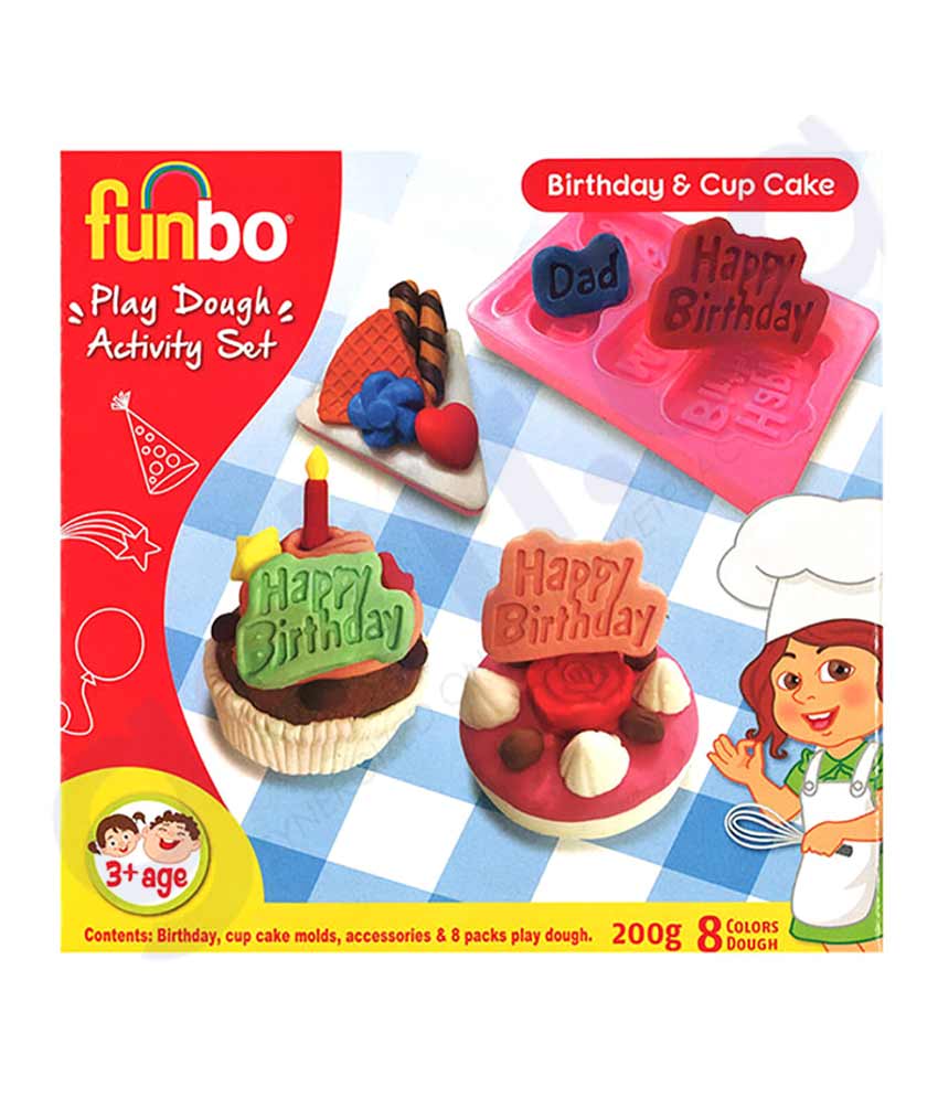 BUY FUNBO ACTIVITY SET PD BIRTHDAY & CUPCAKE 200G+MOLDS FO-PD-200-BD IN QATAR | HOME DELIVERY WITH COD ON ALL ORDERS ALL OVER QATAR FROM GETIT.QA