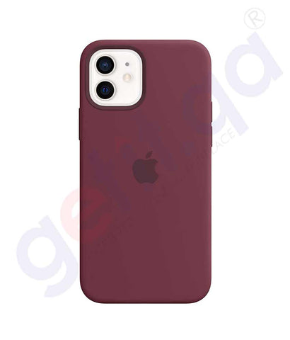 BUY APPLE IPHONE 12 MINI, 12/12 PRO, 12 PRO MAX SILICONE CASE WITH MAGSAFE - PLUM  IN QATAR | HOME DELIVERY WITH COD ON ALL ORDERS ALL OVER QATAR FROM GETIT.QA