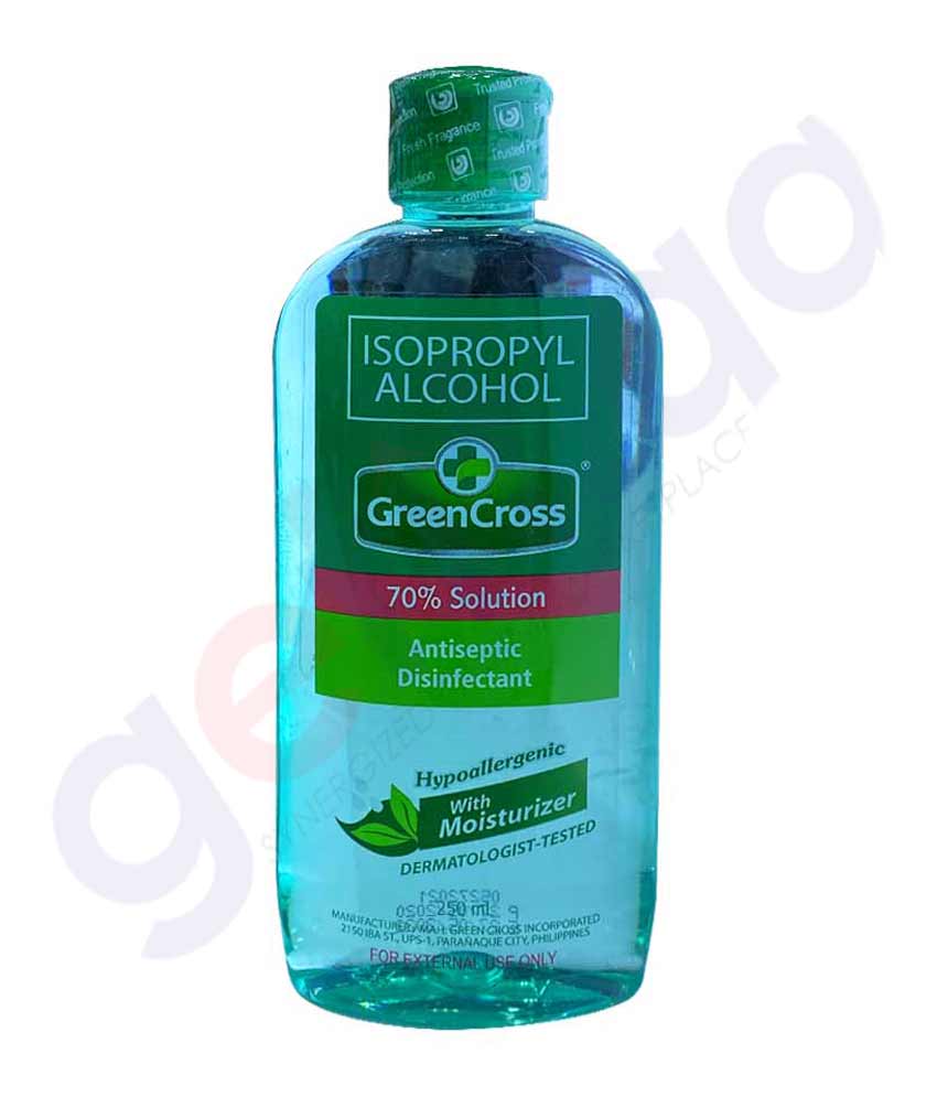 Buy Green Cross Alcohol with Moisturizer 70% 250 ml Online