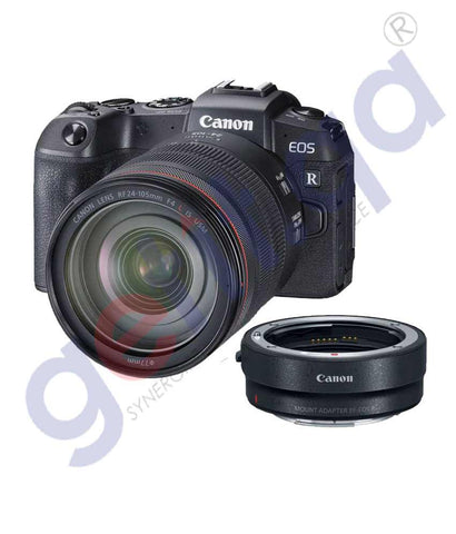 CANON EOS RP Mirrorless Digital Camera with 24-105mm Lens and Mount Adaptor
