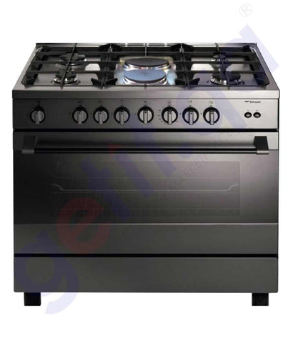 BUY BOMPANI 90X60 COOKER, 4 GAS BURNES+2ELECTRIC PLATES, CRYSTAL LID,  MADE ITALY BO683MK/L IN QATAR | HOME DELIVERY WITH COD ON ALL ORDERS ALL OVER QATAR FROM GETIT.QA