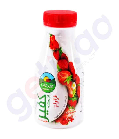 BUY MAZZRATY KEFIR STRAWBERRY LABAN LOW FAT 240ML FORTIFIED WITH PROBIOTICS IN QATAR | HOME DELIVERY WITH COD ON ALL ORDERS ALL OVER QATAR FROM GETIT.QA